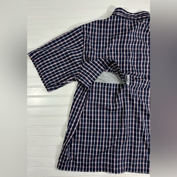 Habit Men’s Short Sleeve Plaid Shirt Button Up Size XL Solar Factor Hiking Camp - Picture 15 of 16